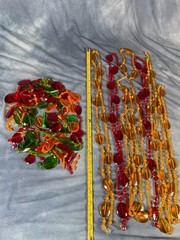 Vintage Sun Catcher Crystal Plastic Bead Curtain Necklace Lanyard Craft Supply