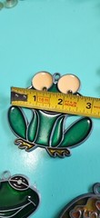 Vintage Resin Suncatchers Lot of 7 Butterfly Peacock Flamingo Bible Florida Frog