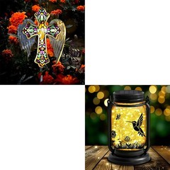Solar Glass Cross Hummingbird Solar