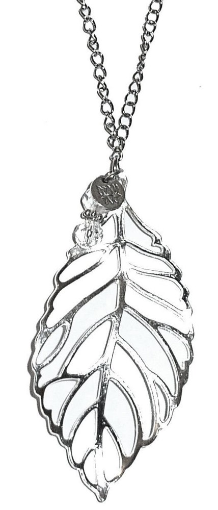 Rear View Mirror Hanging Car Charm Sun Catcher Stainless Steel Leaf Pendant