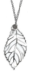 Rear View Mirror Hanging Car Charm Sun Catcher Stainless Steel Leaf Pendant