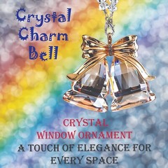 Shimmering Crystal Bell Hanging Ornament, Rainbow Maker Window Garden Home Decor