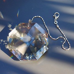 3.15in/80mm Crystal Suncatcher Hanging Chandelier Prism 3.15 inch, Clear