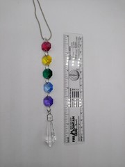 Handmade w/ Swarovski Crystal Rainbow Octagon & Clear Teardrop Suncatcher/ Prism