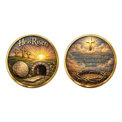 God Bless Warrior Shield Coin USA Commemorative Engraved Honor Courage