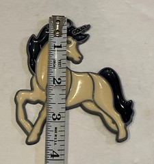 Vintage 80s Unicorn Sun Catcher Window Ornament Fantasy Art Glass