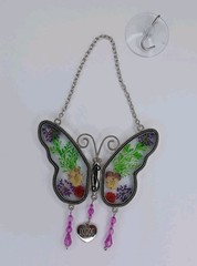 Mom Butterfly Pressed Flowers Suncatcher Mother’s Day Gift