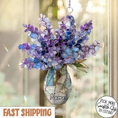 Lavender Flower Suncatcher Acrylic Window Decor Gift