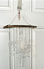 Beaded Driftwood Sun Catcher Decor decor, winte, Christmas gift, HANDCRAFTED