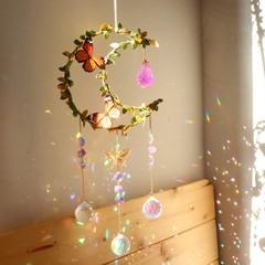 Amethyst Moon Crystal Sun Catcher – Good Luck Gift for Women, Home Decor