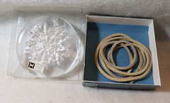 VTG NIB FULL LEAD CRYSTAL SNOWFLAKE SUNCATCHER HD MADE IN NORWAY HADELAND 1970`S