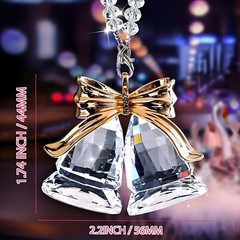 Shimmering Crystal Bell Hanging Ornament, Rainbow Maker Window Garden Home Decor