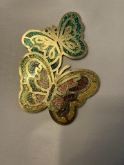 Two Joined Butterfly Sun Catcher Summer Garden Patio Decor Beauty
