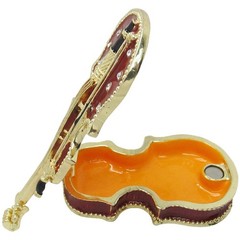 Violin Jeweled Trinket Box with Austrian Crystals, #2