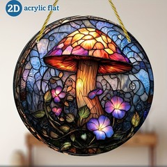 Enchanted Style Mushroom Acrylic Sun Catchers Wall Decor Garden Home Accent