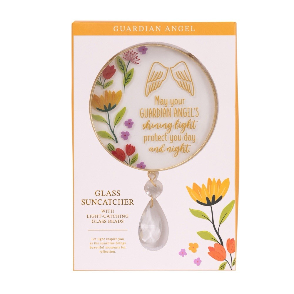 Splosh Guardian Angel Glass/Metal Suncatcher Hanging Home/Window Decor 12x26cm