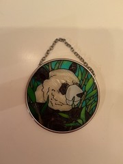 Vintage Suncatcher Panda Bear & Bamboo Window Decoration Stain Glass Type (21)