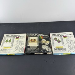 Vintage Lot 1960s Window Vue Plastic Suncatchers Christmas Decor Original Boxes