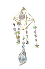 Amethyst Sparkling Crystal Suncatcher Gift for Mothers, Daughters