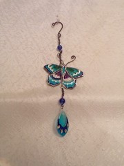 Butterfly Suncatcher Blue, Green Dark Blue & Pink