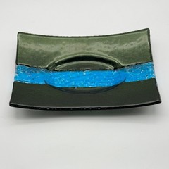 fused glass plate – 9x6x1 inches – HANDMADE