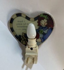 Joan Baker Stained Hand Painted Glass Night Light Designs Rare Vintage