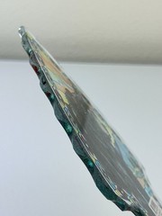 Amia Hand Painted Glass Arrowhead Black Bear Sun Catcher Home Decor 9″