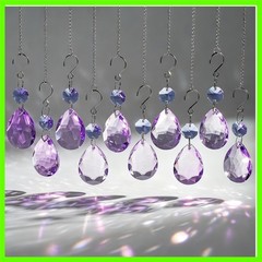3Inch Crystal Suncatcher Bauhinia Prisms Pendants 10Pcs Chandelier Crystals R…