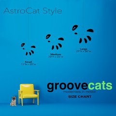 HAPPY ASTROcat White Mobile | Mid Century Modern Retro Kinetic Art Home Decor