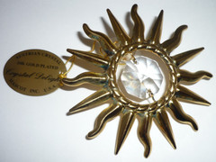 Mascot Austrian Crystal 24k Gold Plated Crystal Delight Sunburst Suncatcher