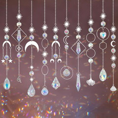 Crystal Suncatcher, 10 Pcs Colorful Sun Catchers Indoor Window Hanging Crystals