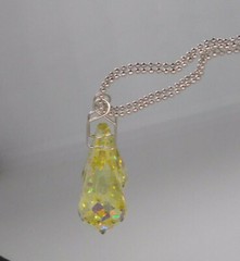 Swarovski Crystal Jonquil AB Teardrop Suncatcher/ Prism; Popular Shape!