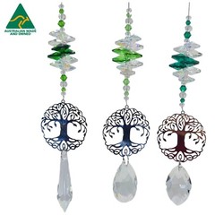 Wholesale suncatchers, Australian Made Set Of 3 Tree Of Life Crystal suncatcher