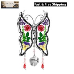 Butterfly Suncatchers Precious Grandmother Stained Glass for Windows Hangings…