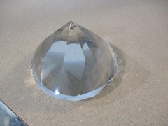 hand cut stunning Crystal Diamond Designed optical illusion suncatcher prism