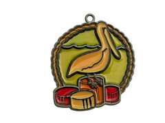 Pelican Sun Catch Glass Acrylic Metal Vintage