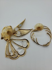 Kitschy Brass Suncatchers Estate Finds Angel Hearts Paint Them! B69 A
