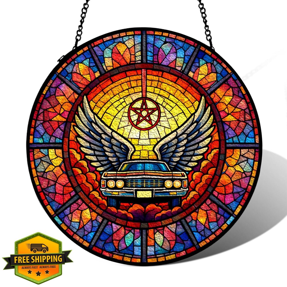 365RUSTIC Brothers Movie Stained Glass Sun Catcher 7.8 in