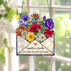 Personalized Birth Flower Suncatcher Acrylic