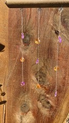 Crystal prism sparkly, window hanging sun catcher rainbow maker/ Orange/ Purple