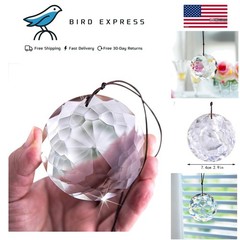 75mm Crystal Sun Catcher Prism Flower of Life Hanging Ornament for Window Decor