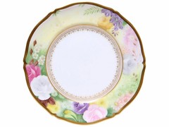 The Okura Ceramic Garden 20cm dessert plate 598175H large plate. From Japan