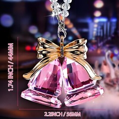 Shimmering Crystal Bell Hanging Ornament, Rainbow Maker Window Garden Home Decor