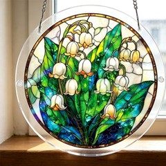 Acrylic Lily Flower Jigsaw DIY Puzzle Window Hanging Gift For Family Home Decor