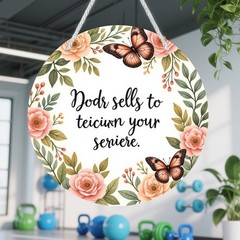 2D Round Acrylic Hanging Pendant Wall Art Home Garden Party & Holiday Decoration