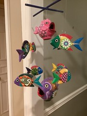 Handmade hanging mobile for kids or babys room