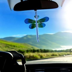 Dragonfly Hand Blown Glass, Rear-view Mirror Car Accessories