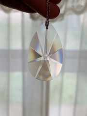 Swarovski Teardrop Crystal AB Prism Suncatcher Austria