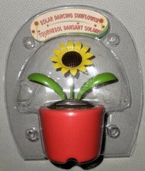 RED Solar Dancing SUNFLOWER Sun & Light Powered BOBBLEHEAD Great Gift TOY FLOWER