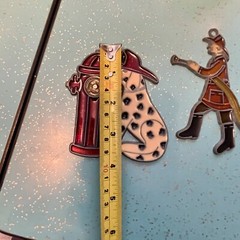 Lot Of 2 FIRE FIGHTER DALMATIAN Suncatcher – Hanging Christmas Window Ornament